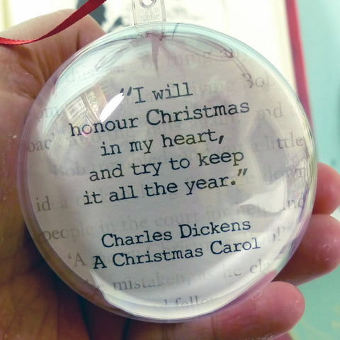 Honour Christmas bauble Quote