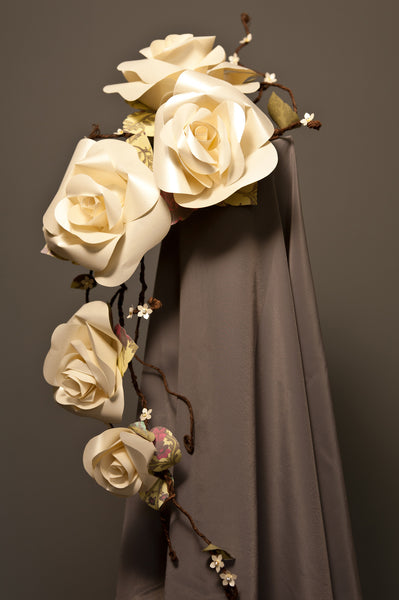 Ivory paper rose bouquet