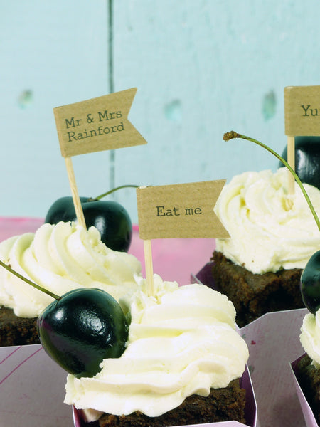 rustic wedding cupcake topper