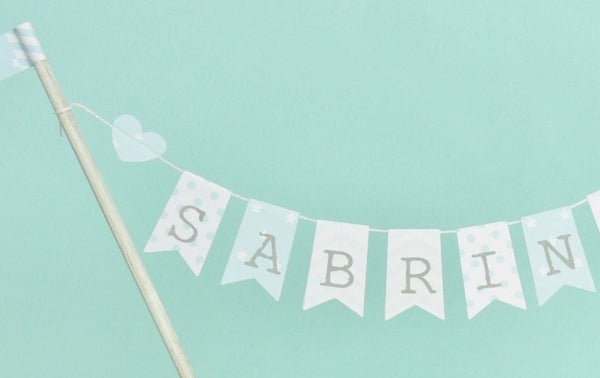 Personalised Christening cake bunting