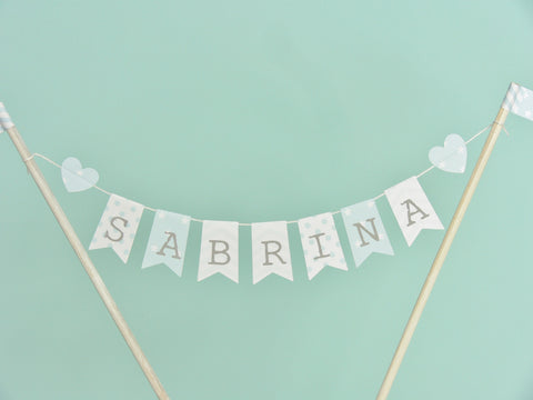 Personalised Christening cake bunting