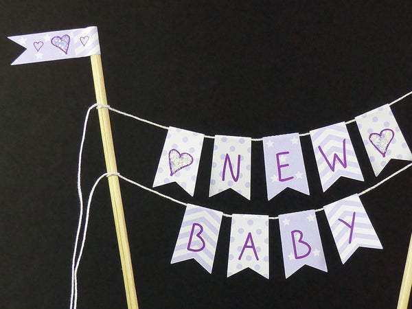 Lilac cake bunting