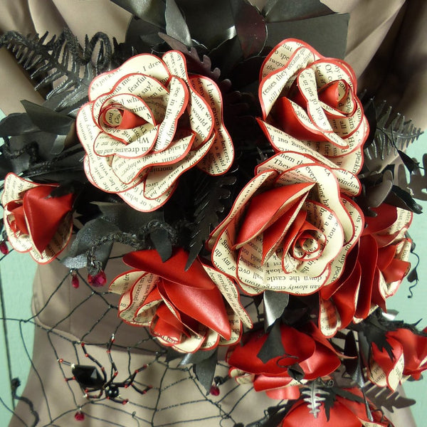 Black & red wedding flowers