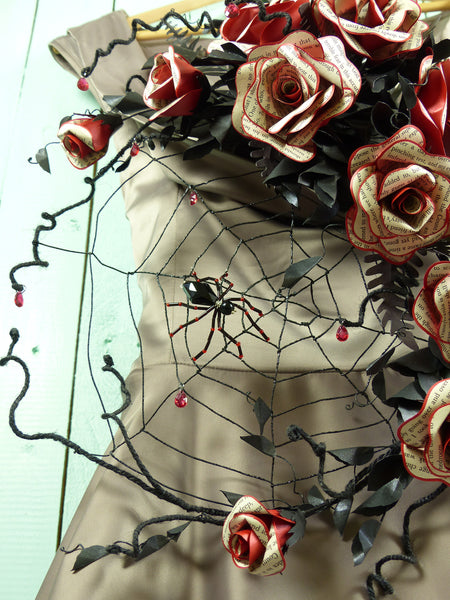 Dracula book flower bouquet Rose Wedding Spider Web bouquet