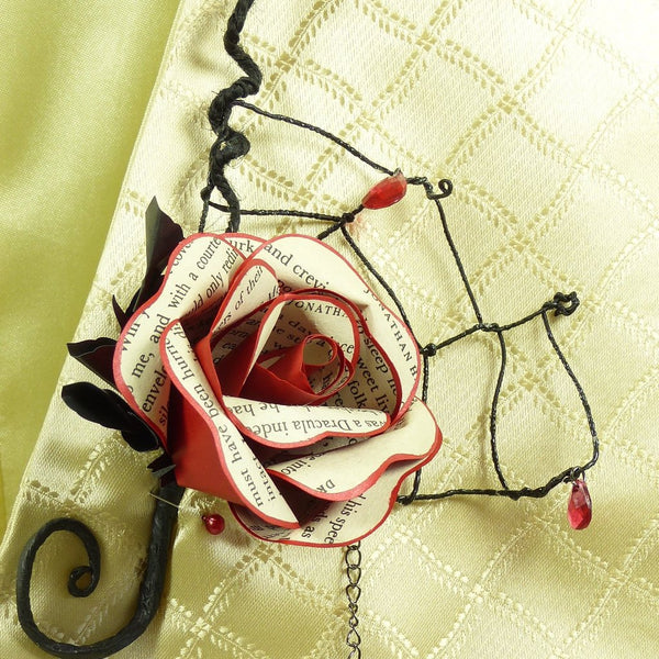 paper rose buttonhole