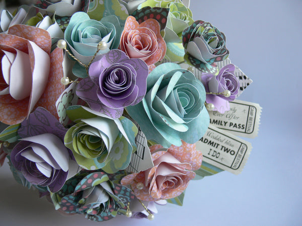 Bestival paper bridal bouquet