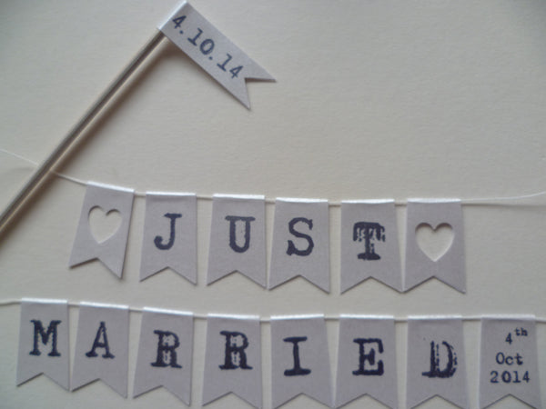 Navy & ivory cake topper