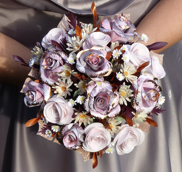 paper rose bridal bouquet