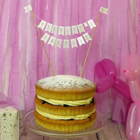 pink moon and stars baptism bunting