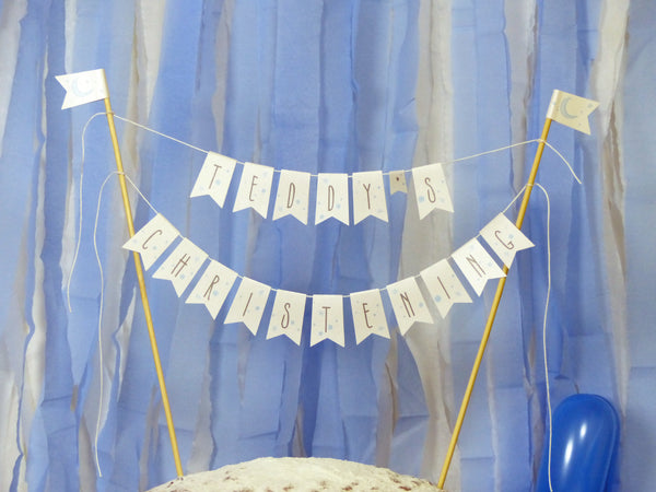 Celebration moon & stars cake bunting