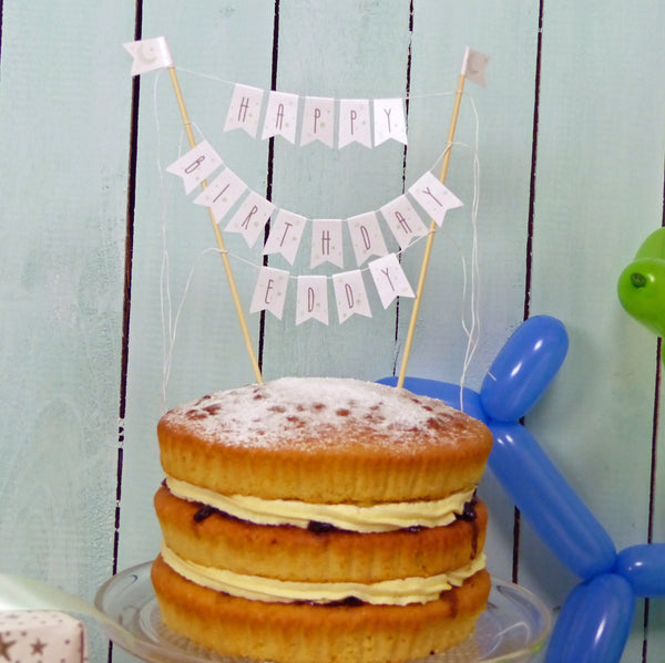 Personalised cake bunting