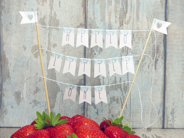Hello little one Lush canopy cake bunting