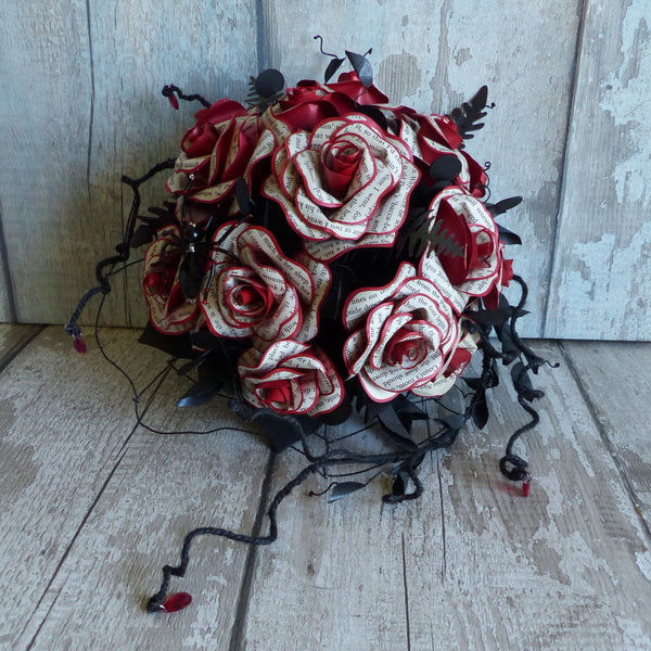 Paper flower wedding bouquet Dracula