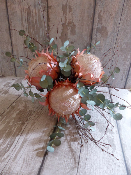 King Protea bouquet paper flower posy