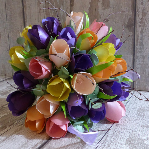 Tulip paper wedding flowers