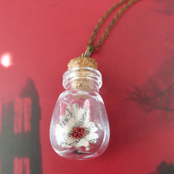 Dracula book daisy bulb bottle daisy