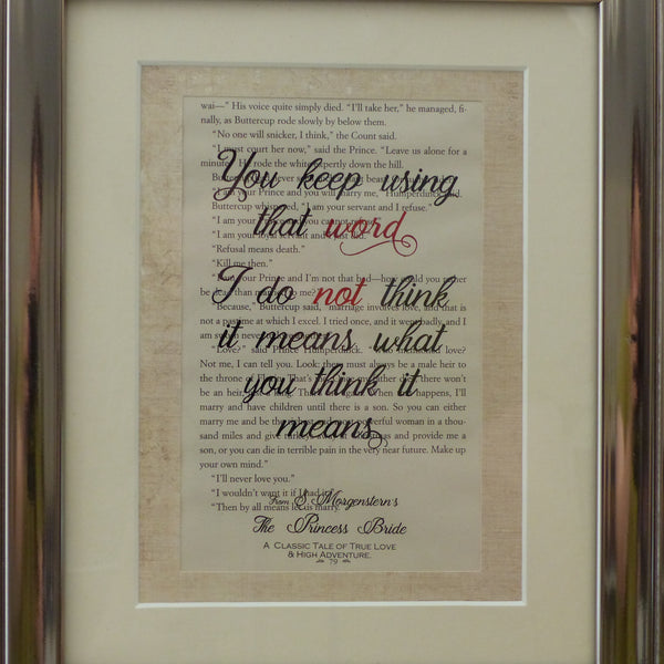 book print art princess bride