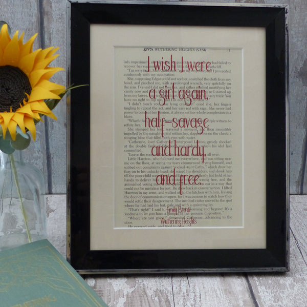 Wuthering heights quote print