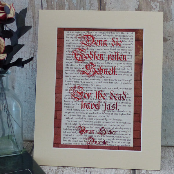 Bram Stoker for the dead travel fast quote