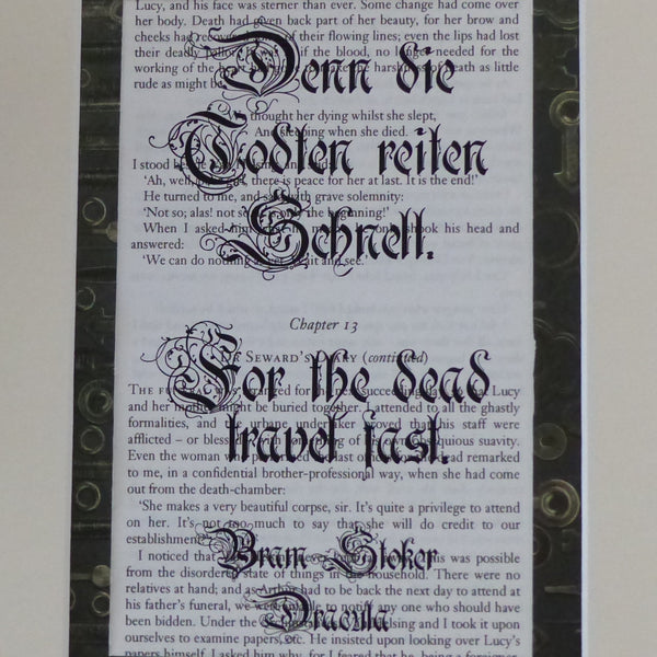 Denn die Todten reiten Schnell book art Dracula