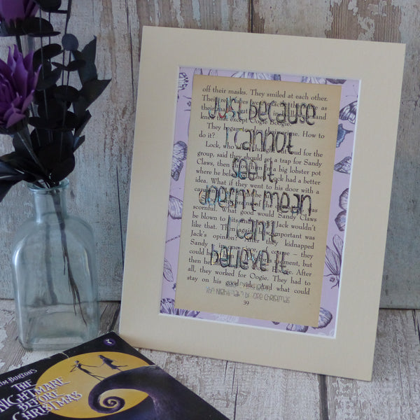 Nightmare before Chrismas bookpage print