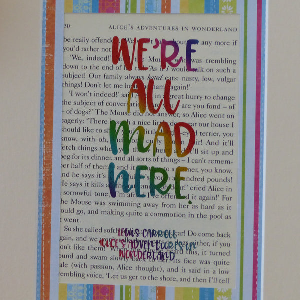 Rainbow we're all mad here book art
