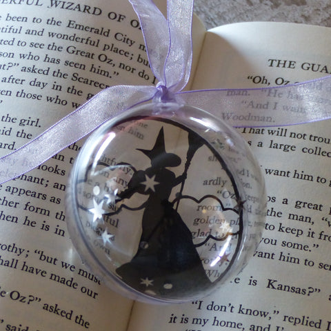 Wicked witch of the west wizard of Oz silhouette bauble