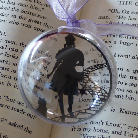 Dorothy and Toto wizard of Oz silhouette bauble