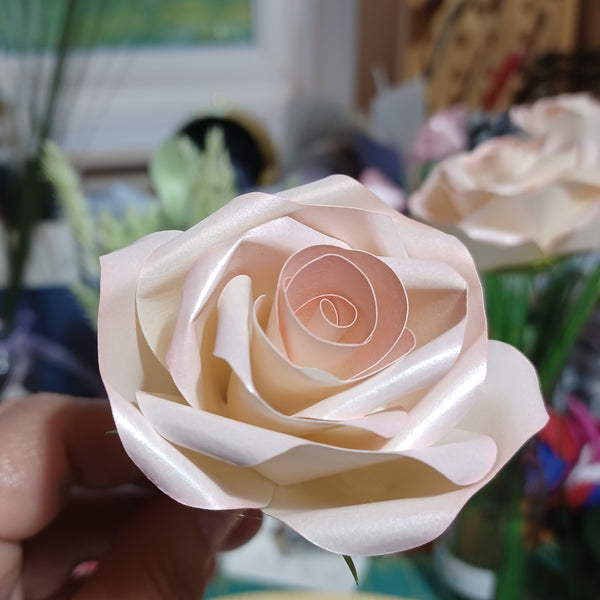Paper rose wand