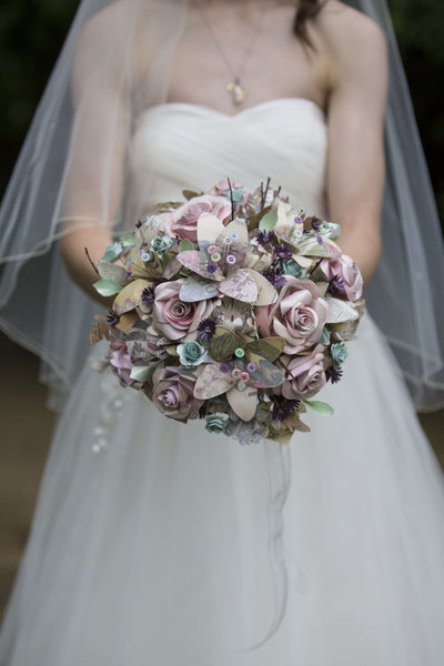 Paper rose bouquet